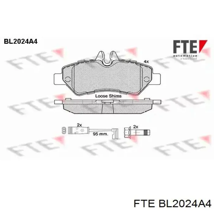Купити BL2024A4 FTE Задні колодки