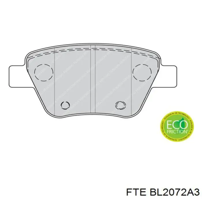 Задні гальмівні колодки BL2072A3 FTE