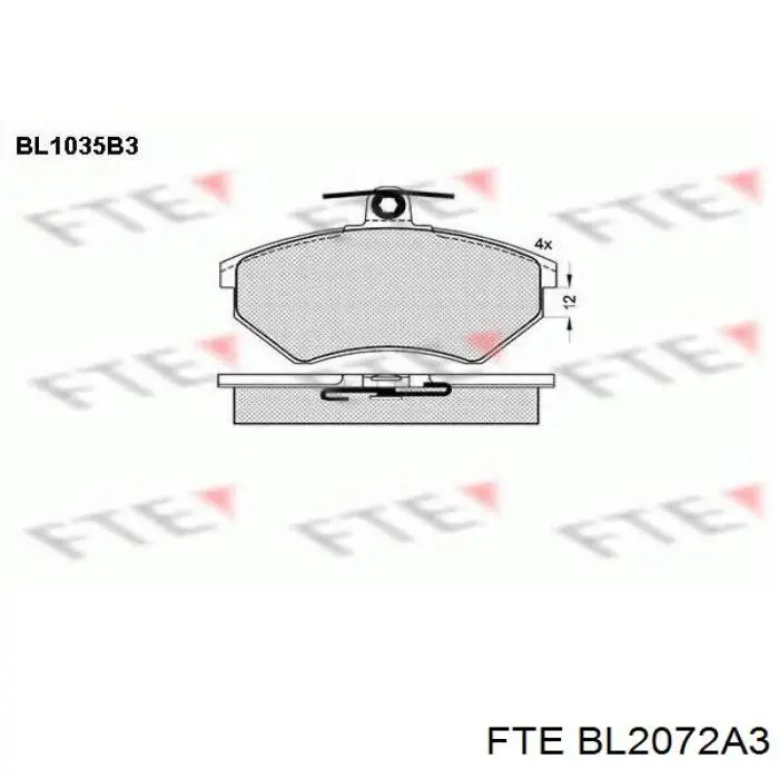 Задні дискові колодки FTE BL2072A3