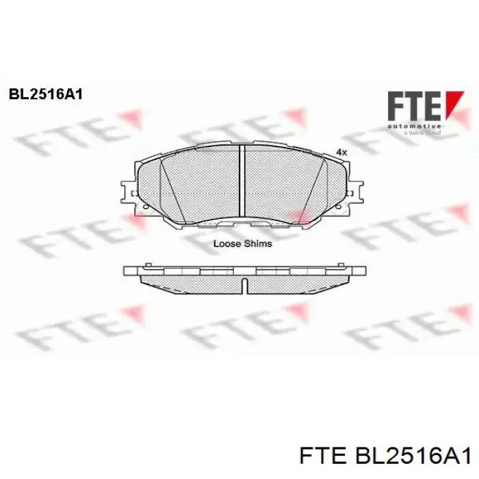 Гальмівні колодки FTE BL2516A1 ціна, від 20.32 USD