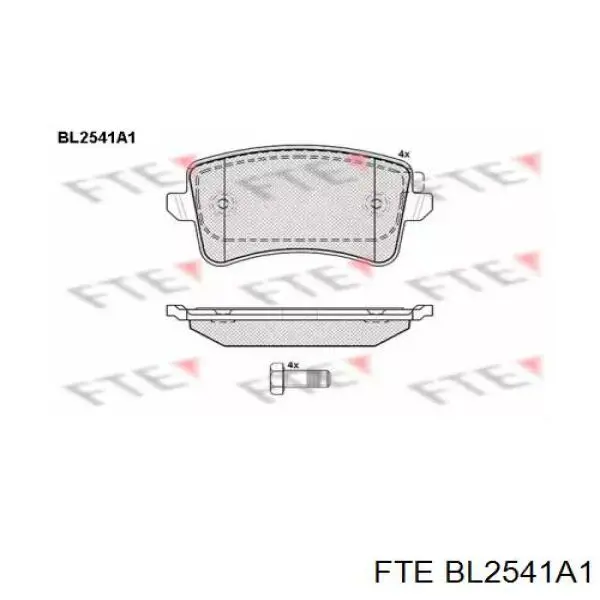 BL2541A1 FTE колодки гальмові задні, дискові