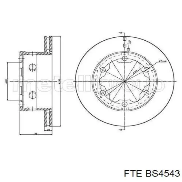 Купити BS4543 FTE Диск заднього гальма