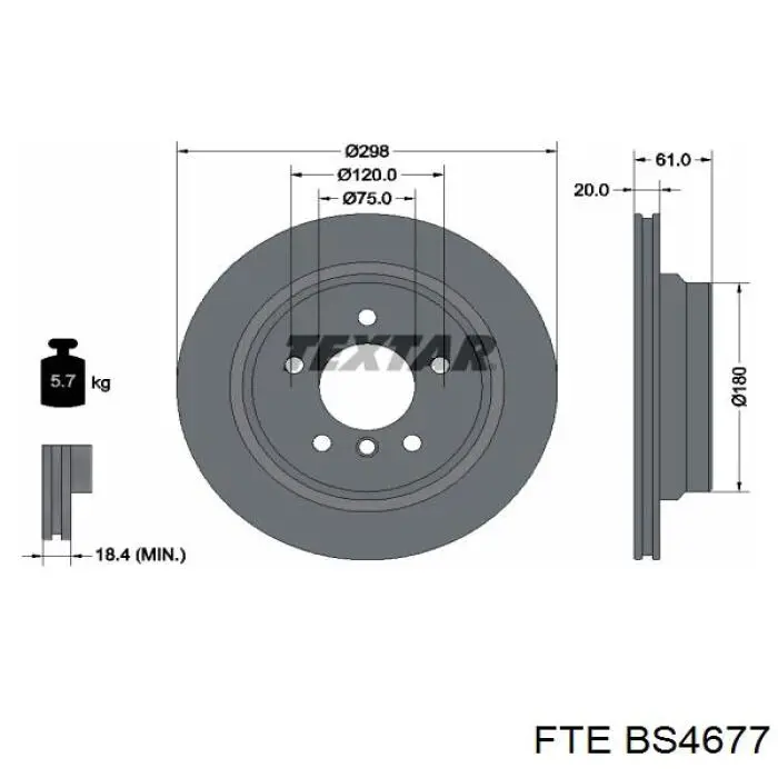 BS4677 FTE диск гальмівний задній