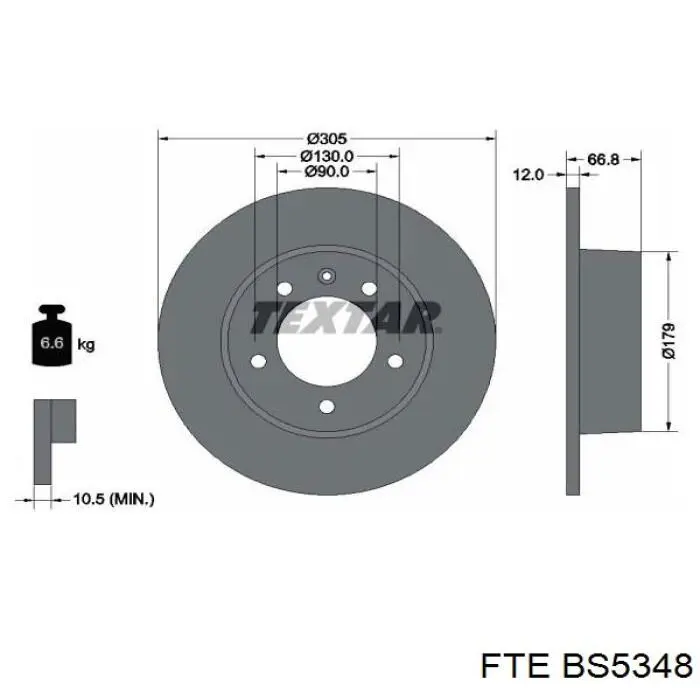 Задні дискові гальма FTE BS5348 ціна, від 35.93 USD
