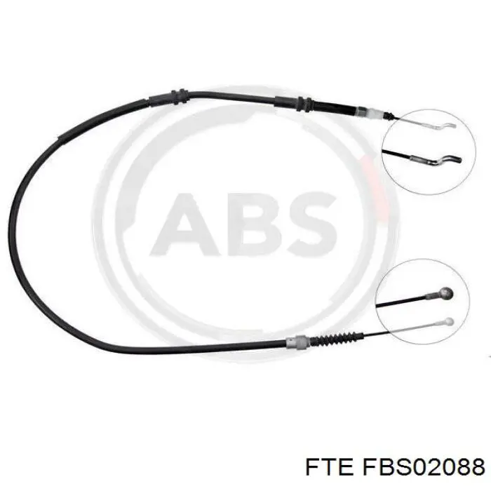 Трос ручного гальма задній, правий/лівий FTE FBS02088 ціна, від 11.25 USD