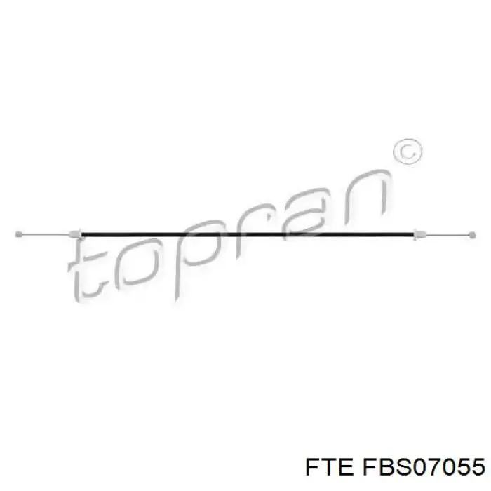 Трос ручного гальма задній, правий 408405585 Hans Pries (Topran)