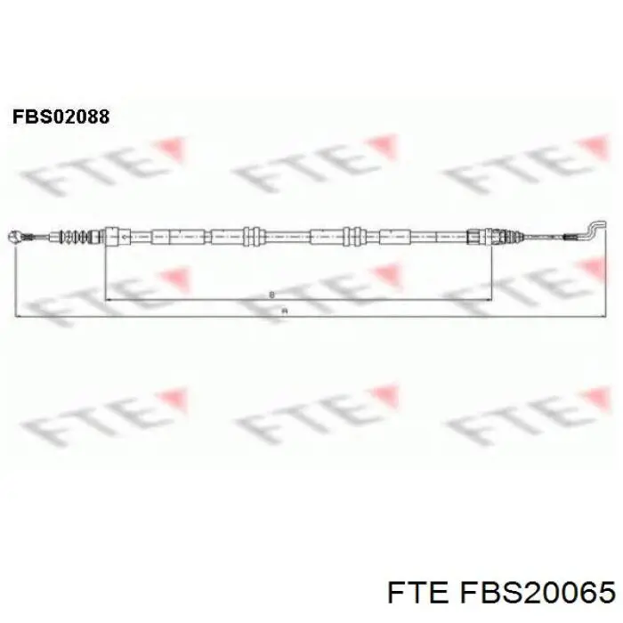 Трос ручного гальма передній FBS20065 FTE
