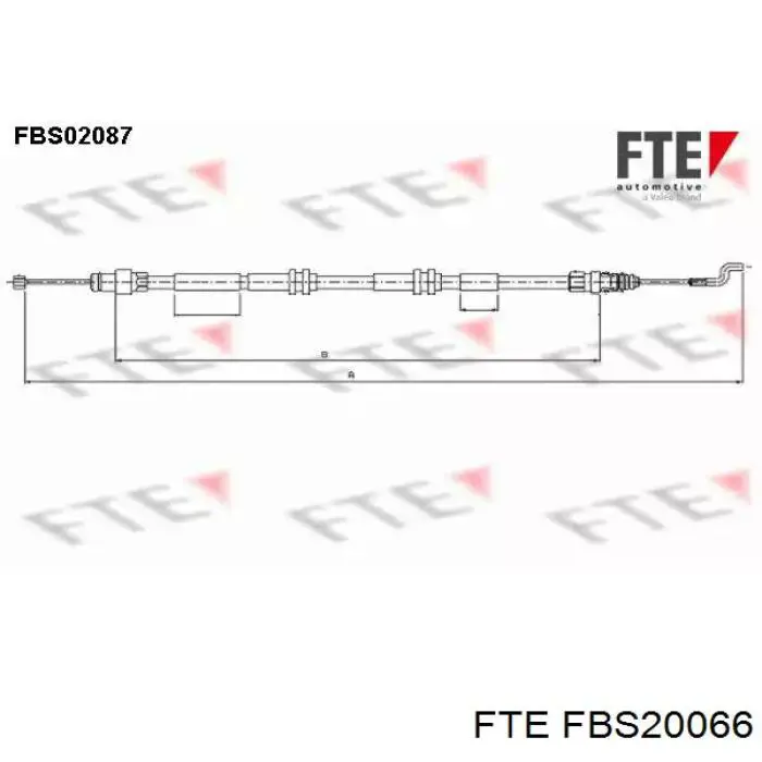 Трос ручного гальма, проміжний FBS20066 FTE