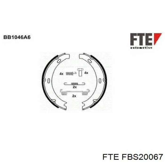 FBS20067 FTE Трос стоянкового гальма проміжний