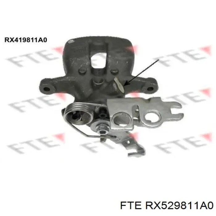 Задній гальмівний супорт лівий FTE RX529811A0