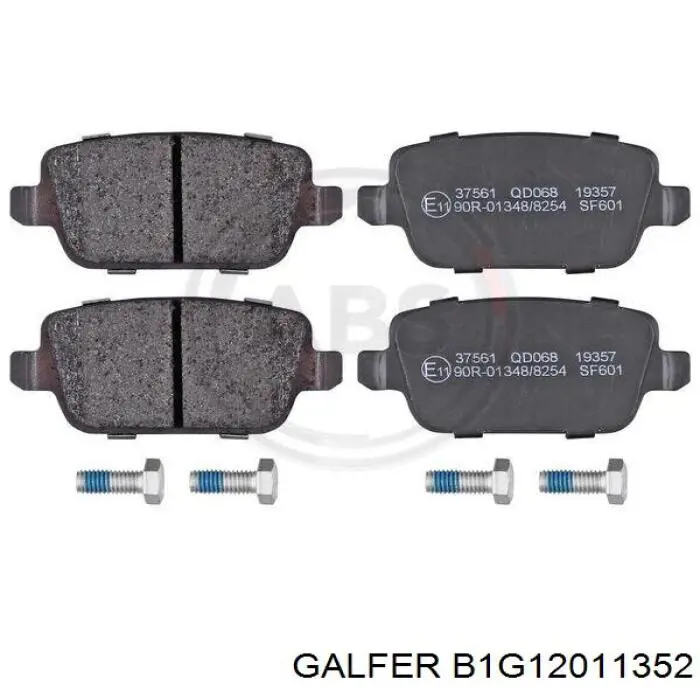 B1G12011352 Galfer колодки гальмові задні, дискові