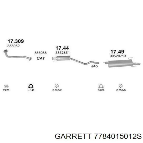 7784015012S Garrett Турбонаддув