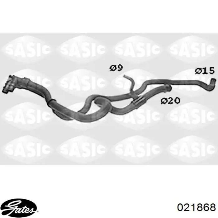 Шланг грубки/обігрівача Gates 021868 ціна, від 36.64 USD