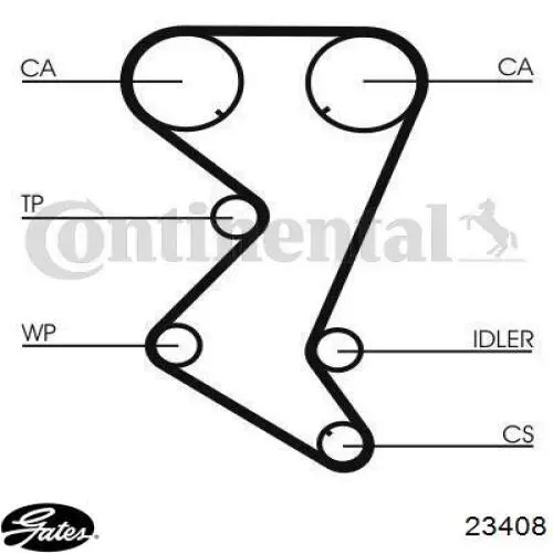 Шланг розширювального бачка, верхній Gates 23408 ціна, від 10.45 USD