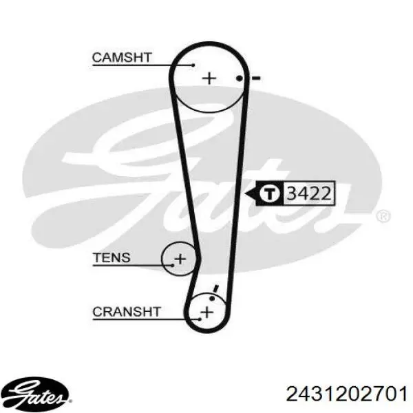 Ремінь ГРМ 2431202701 Gates