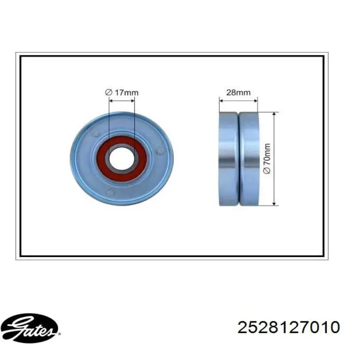 Натягувач приводного ременя S2528127060 Hyundai/Kia