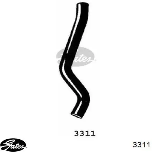 Шланг/патрубок радіатора охолодження, верхній Gates 3311 ціна, від 5.70 USD