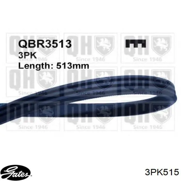 Ремінь кондиціонера Gates 3PK515