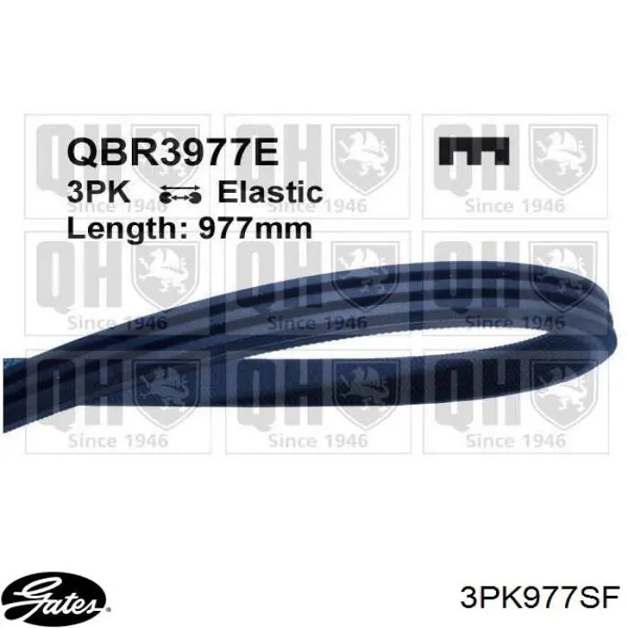 Ремінь кондиціонера Gates 3PK977SF