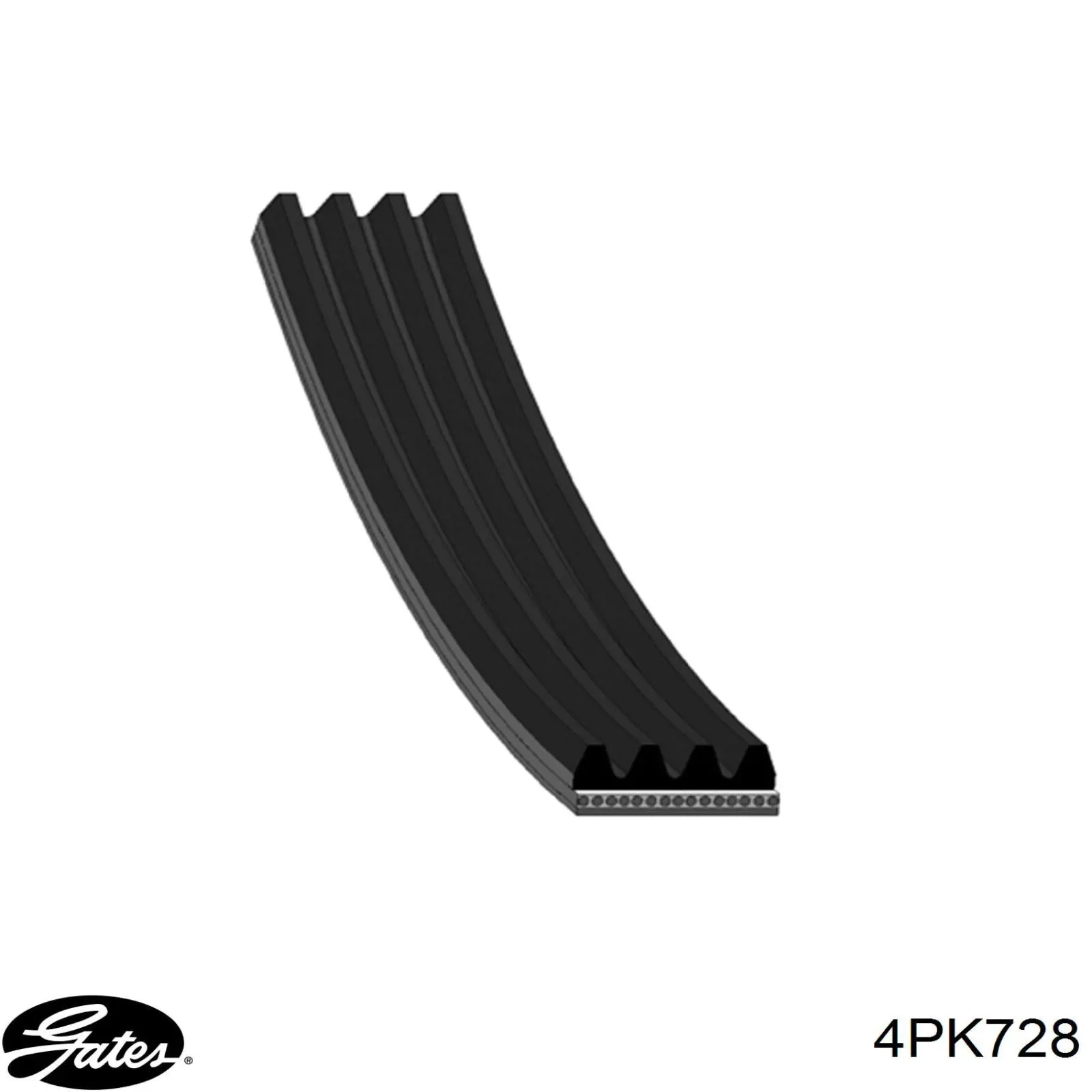 Клиновий ремінь Gates 4PK728 ціна, від 5.95 USD