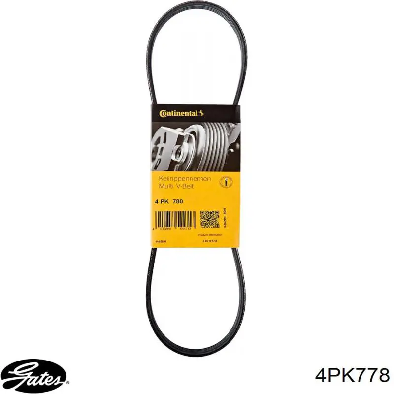 Клиновий ремінь Gates 4PK778 ціна, від 4.53 USD