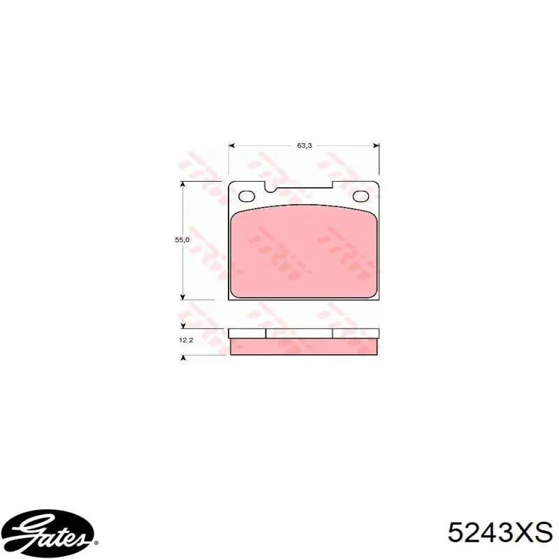 Зубчастий ремінь Gates 5243XS ціна, від 17.55 USD