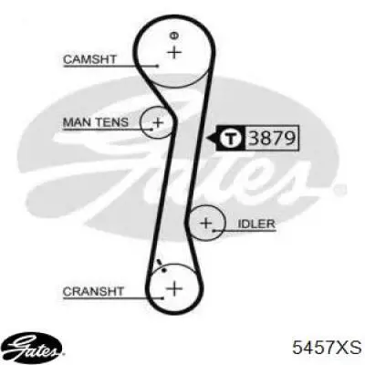 Зубчастий ремінь Gates 5457XS ціна, від 18.62 USD