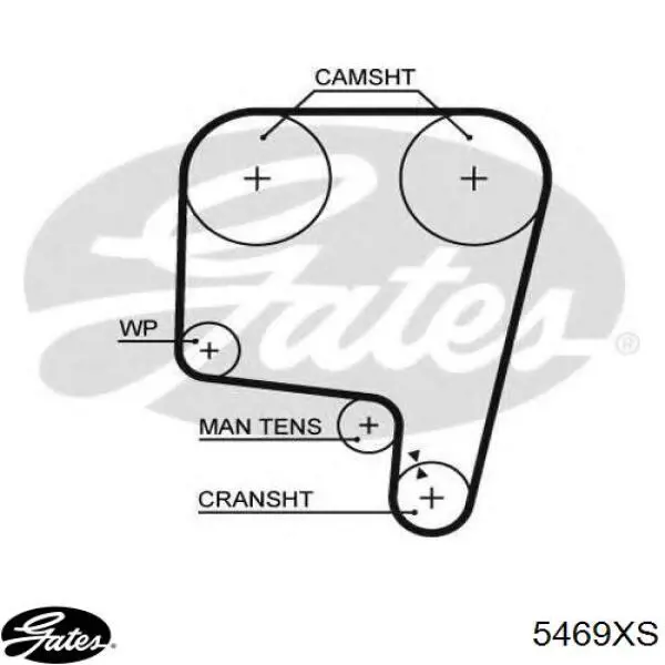 5469XS Gates Ремінь двигуна