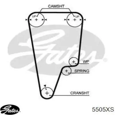 Зубчастий ремінь Gates 5505XS ціна, від 27.07 USD