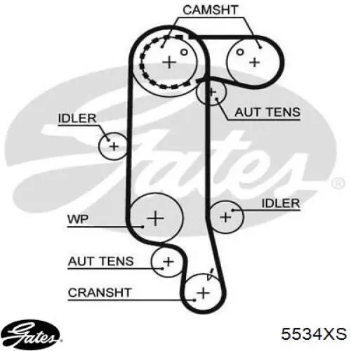 Зубчастий ремінь Gates 5534XS ціна, від 32.85 USD