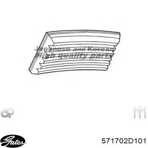 Ремінь кондиціонера Gates 571702D101