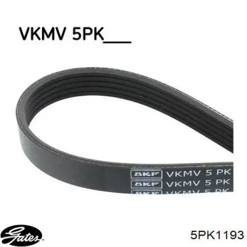 Ремінь генератора 5PK1193 Gates