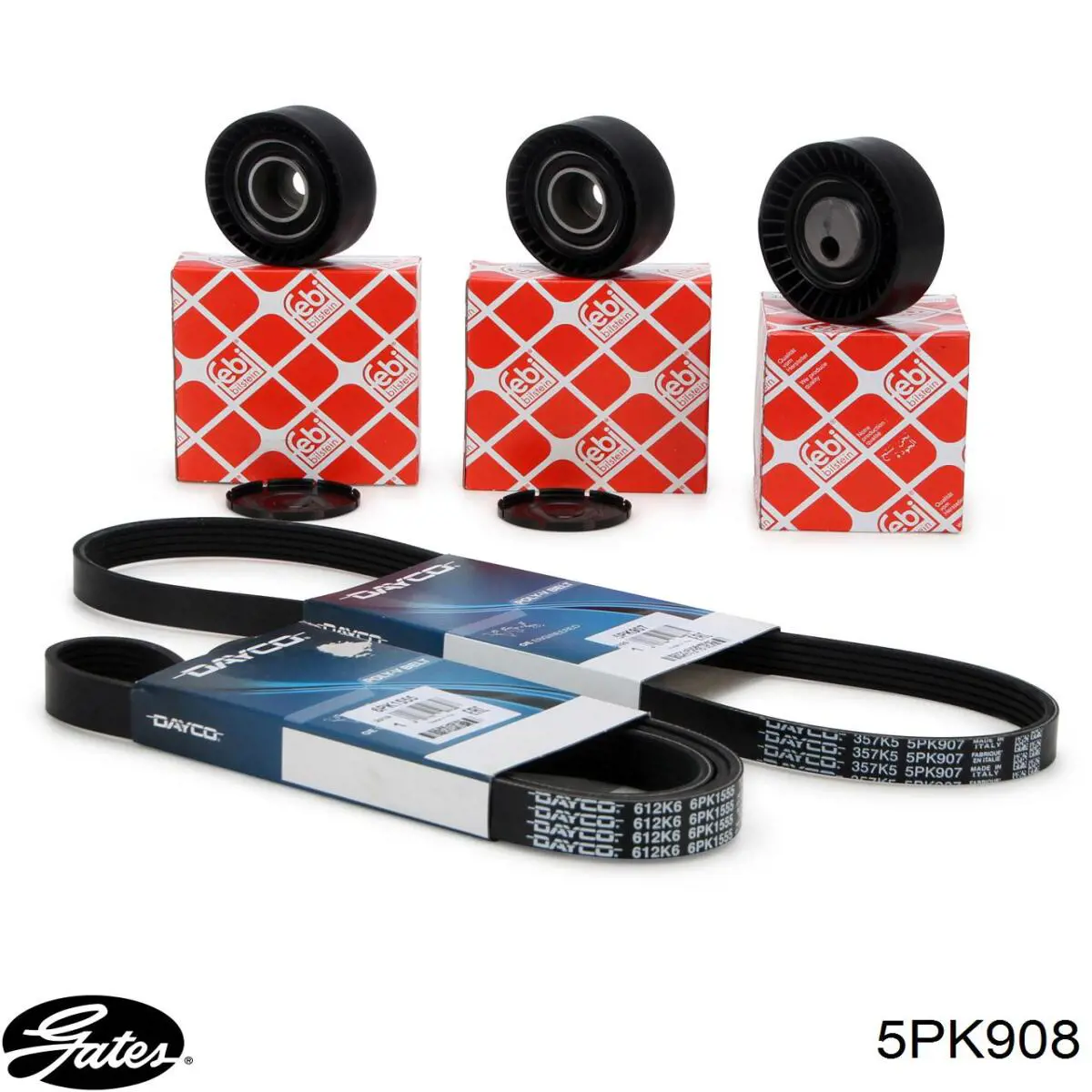 Клиновий ремінь Gates 5PK908 ціна, від 8.31 USD