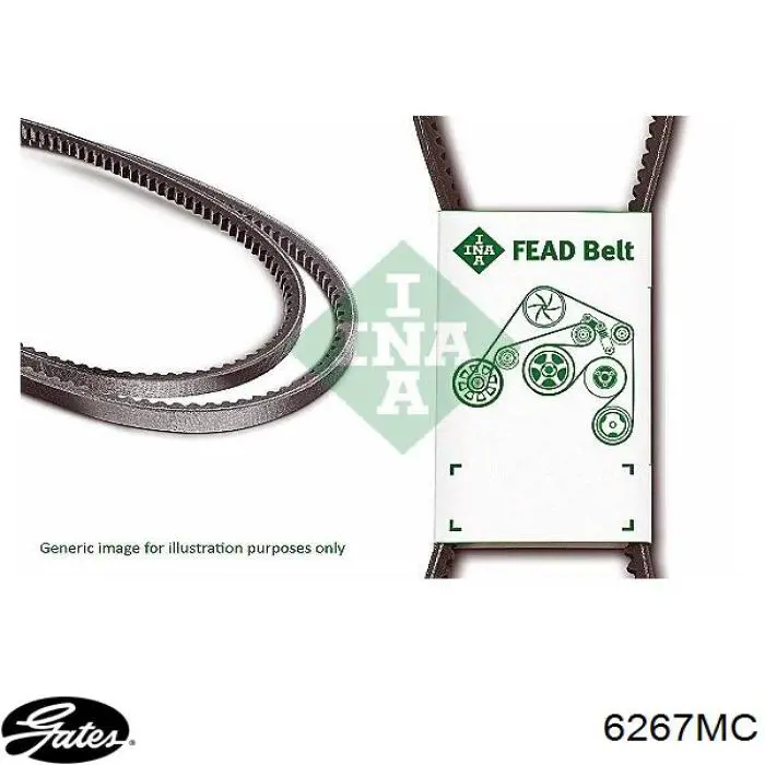 Ремінь генератора 6267MC Gates