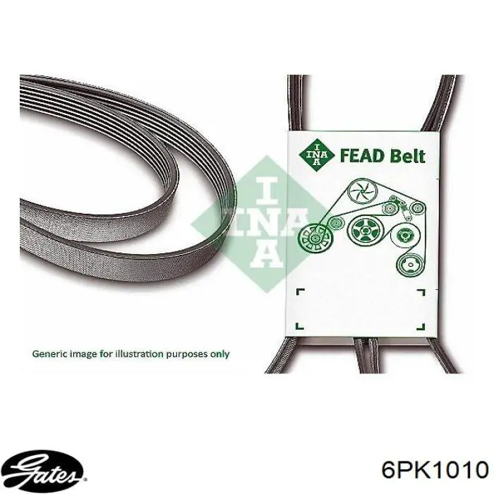 Ремінь генератора 6PK1010 Gates