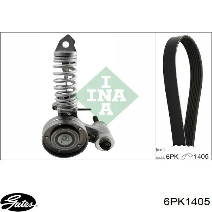Купити 6PK1405 Gates Ремінь генератора