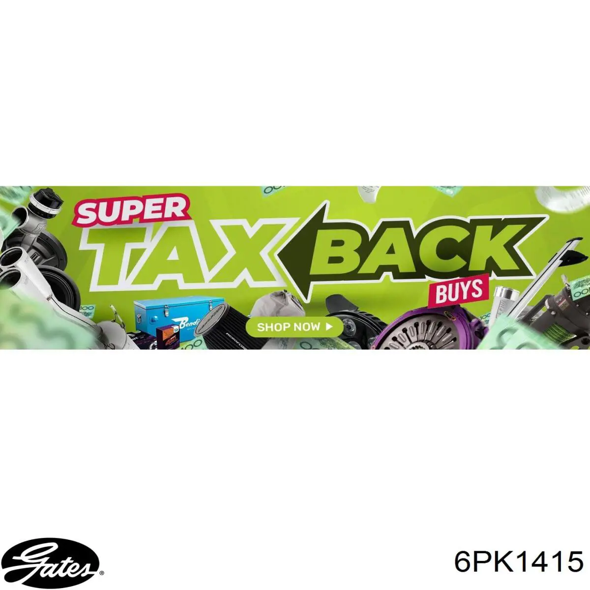 Ремінь генератора 6PK1415 Gates