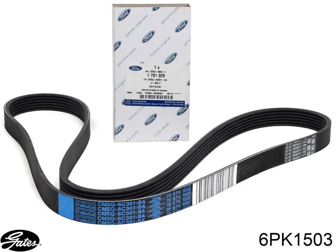 Ремінь генератора 6PK1502S Dayco