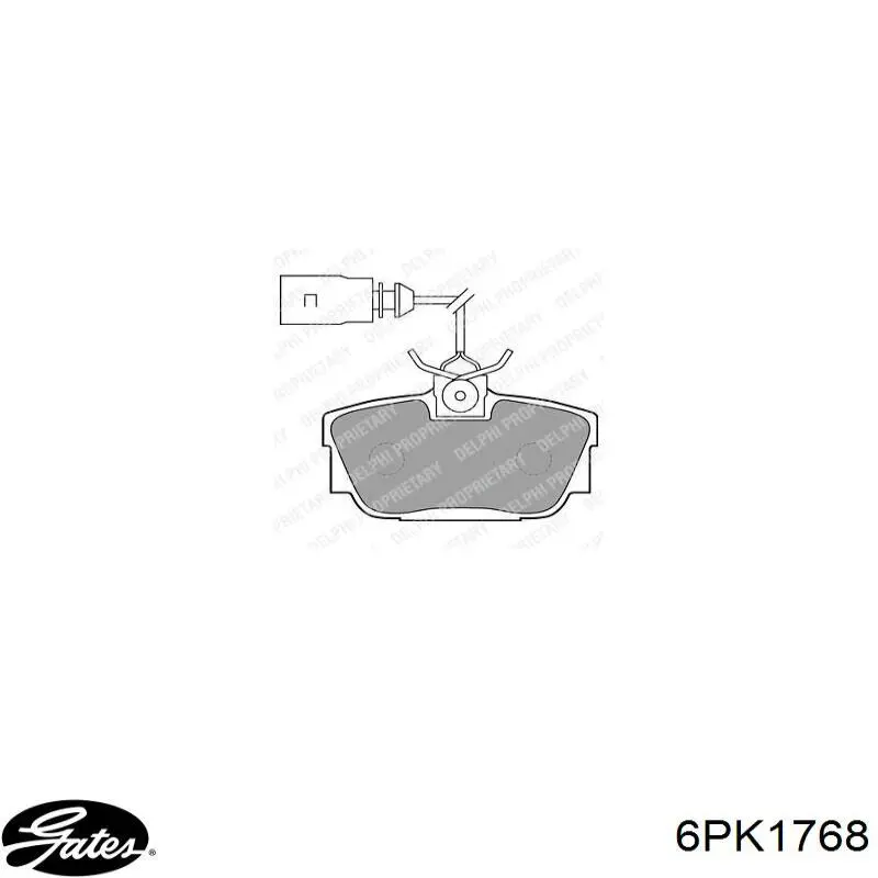 Ремінь генератора 6PK1768 Gates