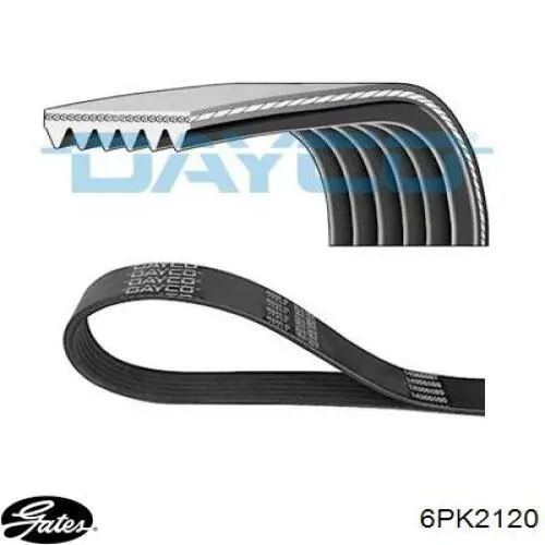Клиновий ремінь Gates 6PK2120 ціна, від 12.90 USD