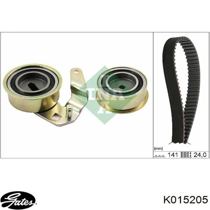 K015205 Gates Ремінь ГРМ, комплект