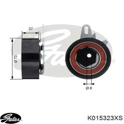 K015323XS Gates Ремінь ГРМ, комплект