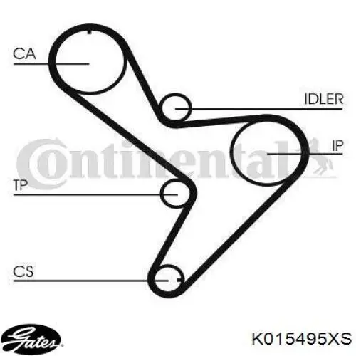 Купити K015495XS Gates ГРМ ремень