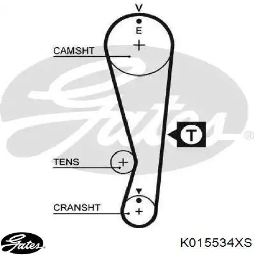 Комплект ГРМ K015534XS Gates