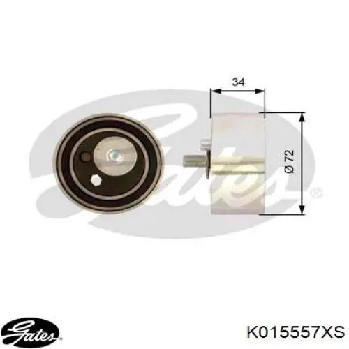 K015557XS Gates Ремінь ГРМ, комплект