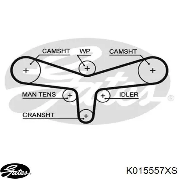Комплект ГРМ K015557XS Gates