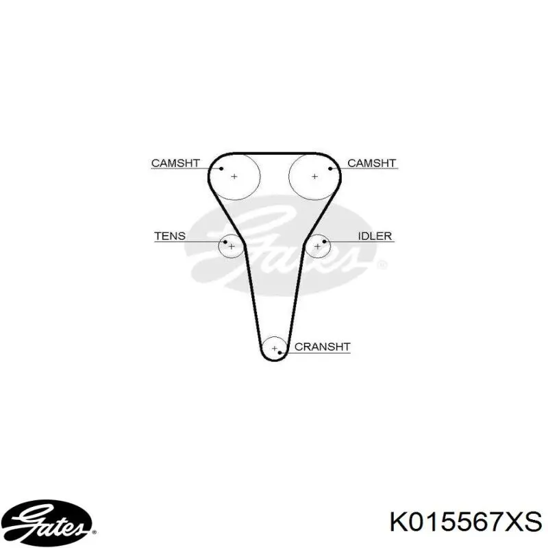 Комплект ГРМ K015567XS Gates