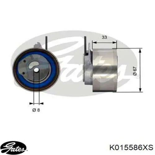 Комплект ГРМ Gates K015586XS ціна, від 176.27 USD