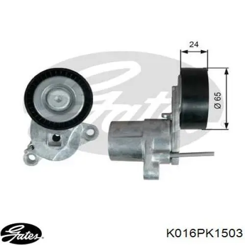 Купити K016PK1503 Gates Ремінь приводний, агрегатів, комплект