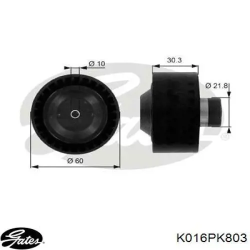 Ремінь приводний, агрегатів, комплект Gates K016PK803 ціна, від 56.84 USD